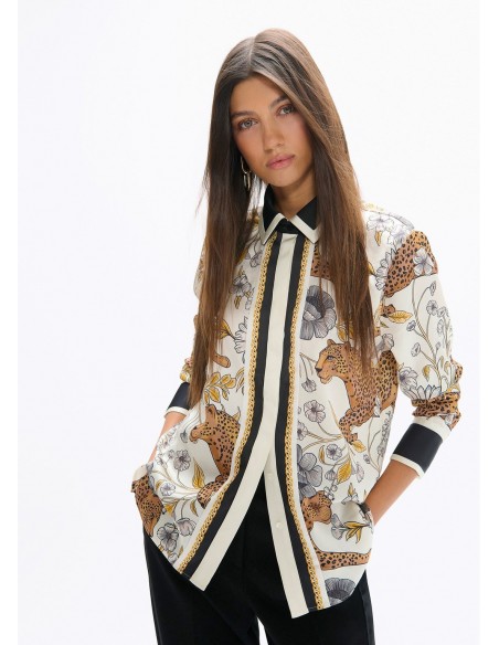Camisa de leopardo con cenefa Lola Casademunt