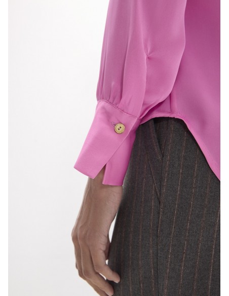 Camisa fluida rosa con lazada Lola Casademunt, imagen 3