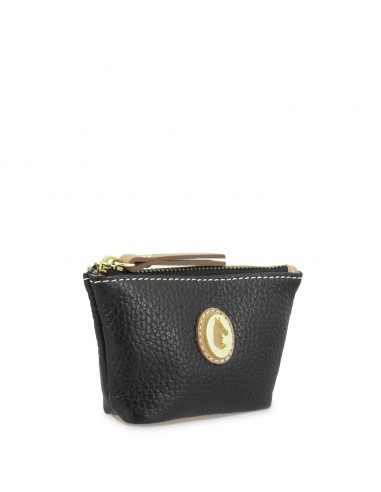 Monedero llavero de piel Oasis El Potro color negro