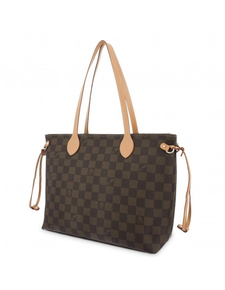 Bolso tote grande Chess El Potro color marrón
