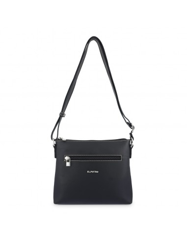 Bolso bandolera plano Angula El Potro color negro