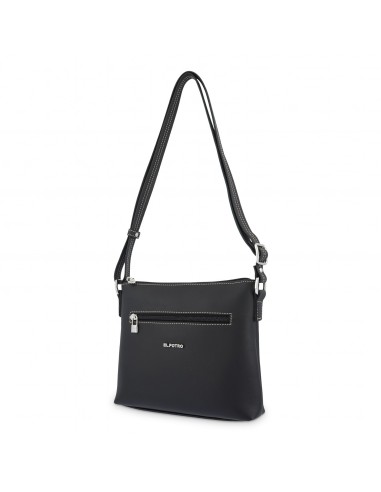 Bolso bandolera plano Angula El Potro color negro