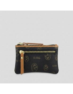 Monedero plano Vintage El Potro color negro