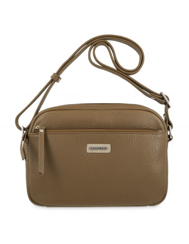 Bolso bandolera tres cremalleras de piel Azahar El Potro