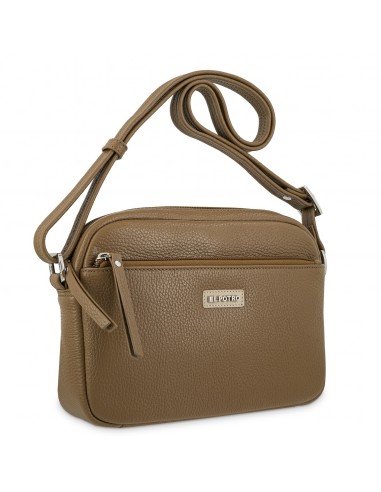 Bolso bandolera tres cremalleras de piel Azahar El Potro