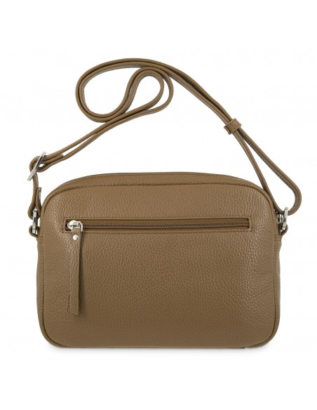 Bolso bandolera tres cremalleras de piel Azahar El Potro