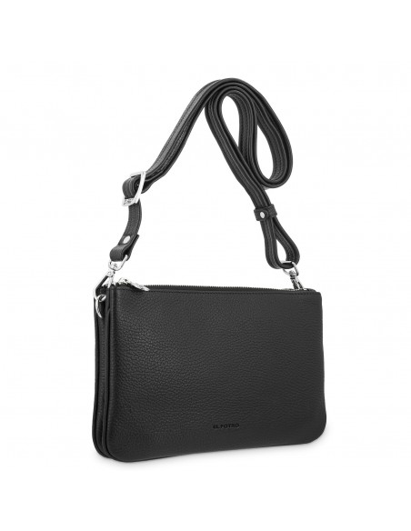 Bolso bandolera doble cremallera de piel Iris El Potro