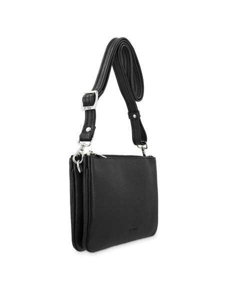 Bolso bandolera doble cremallera de piel Iris El Potro