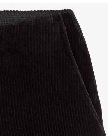 Pantalón wide leg de pana Yerse negro