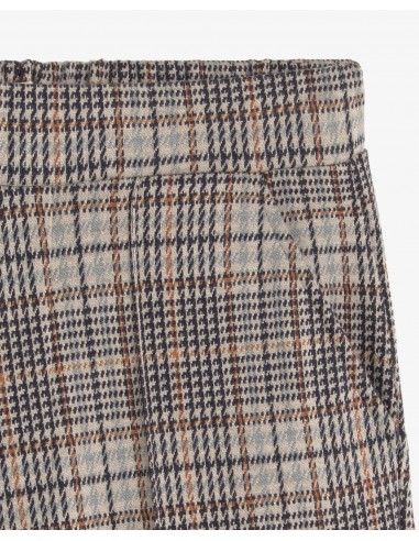 Pantalón wide leg de cuadros Yerse beige