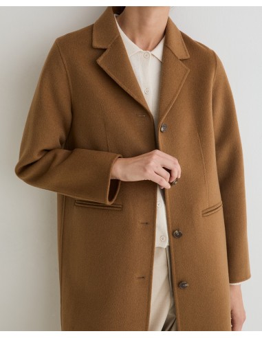 Abrigo midi de lana doble faz handmade Yerse camel