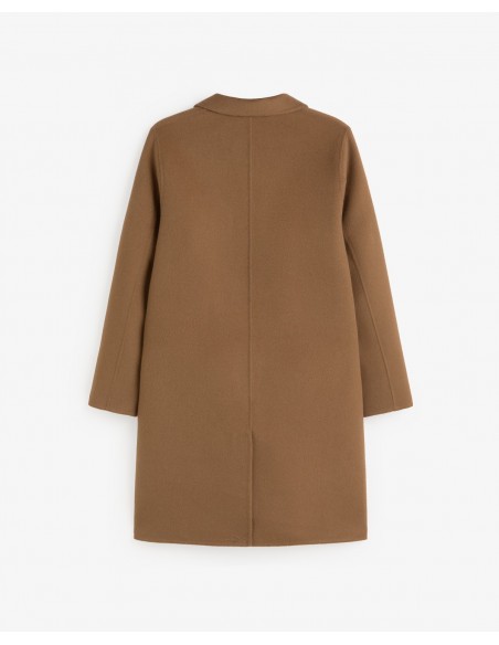 Abrigo midi de lana doble faz handmade Yerse camel