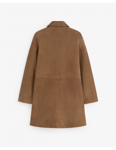 Abrigo midi de ante Yerse camel