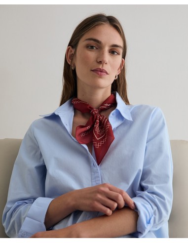 Camisa de popelín de algodón orgánico Yerse azul cielo