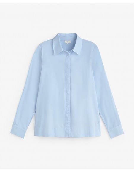 Camisa de popelín de algodón orgánico Yerse azul cielo