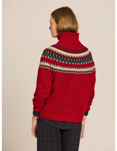 Jersey jacquard de cuello alto Luz en rojo · Escorpion