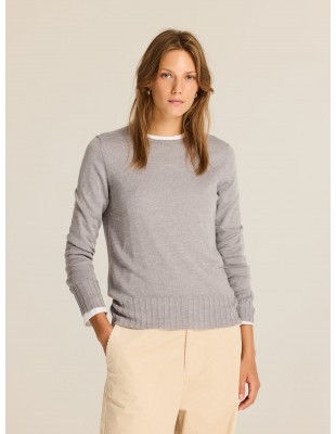 Jersey de punto liso con viscosa Olivia en gris claro · Escorpion
