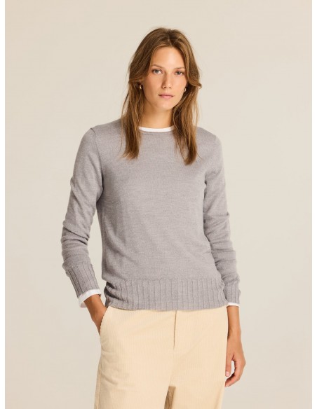 Jersey de punto liso con viscosa Olivia en gris claro · Escorpion
