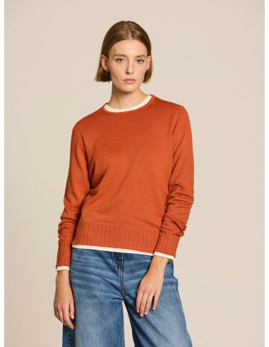 Jersey básico de punto liso Olivia en naranja · Escorpion