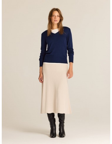 Jersey de cuello pico Rose en azul marino · Escorpion