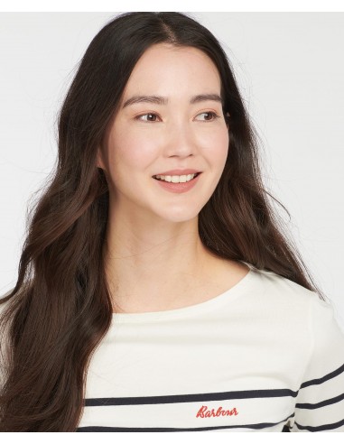 Primer plano del cuello del Polo Liso M/C Bradley Top Cloud/Navy