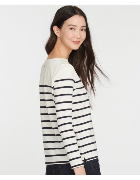 Vista lateral del Polo Liso M/C Bradley Top Cloud/Navy