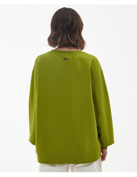 Barbour Northumberland Patch Sweatshirt - vista de espaldas. Barbour Northumberland Patch Sweatshirt - vista de espaldas.