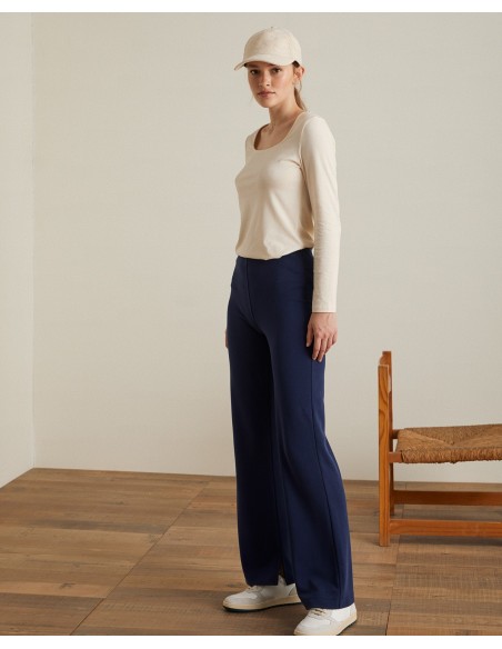 Pantalón fluido wide leg