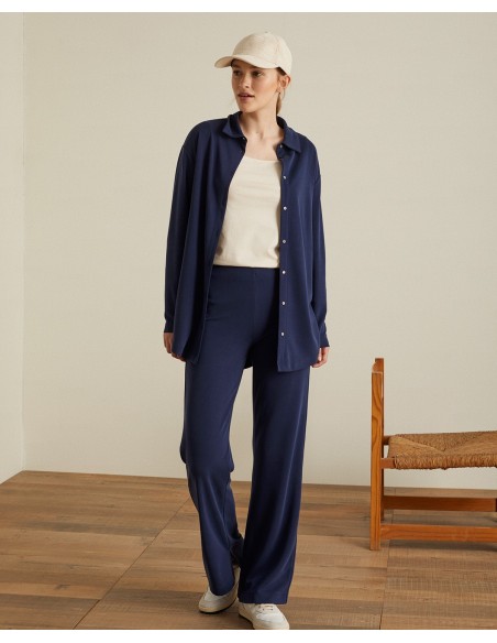 Pantalón fluido wide leg