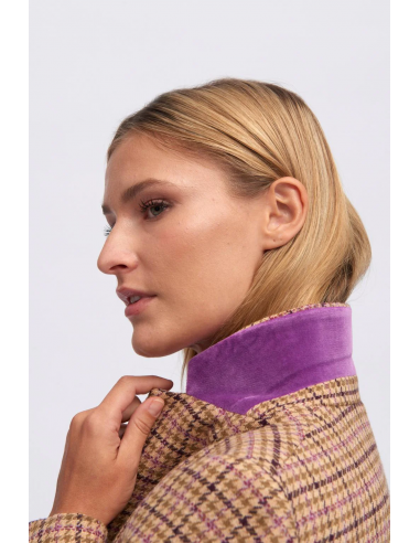 Americana "Salduero" - detalle del interior del cuello levantado.