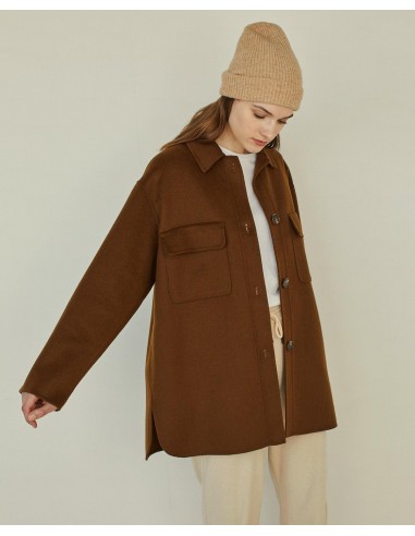 Abrigo cuello camisero handmade color marrón