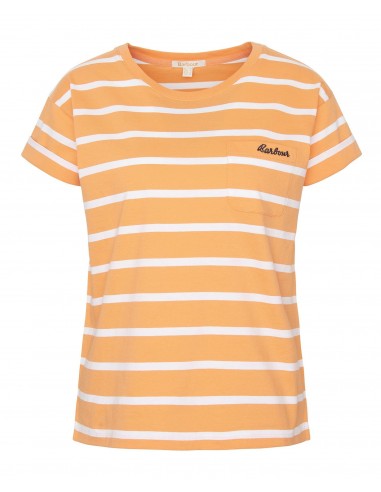 Barbour Otterburn Stripe camiseta color albaricoque - vista de prenda en plano
