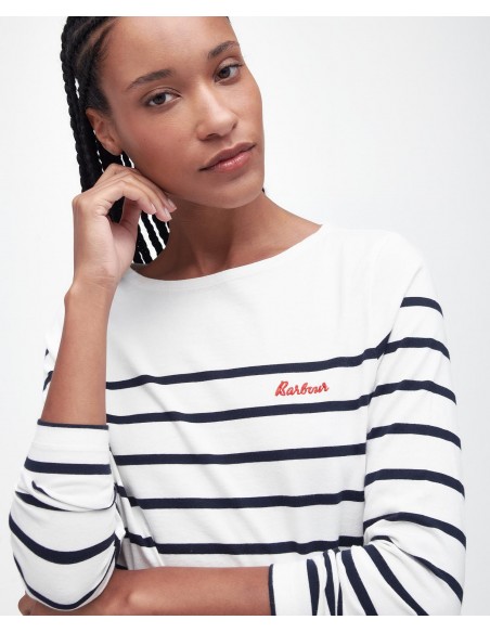 vista en detalle del Polo Liso M/C Bradley Top Cloud/Navy