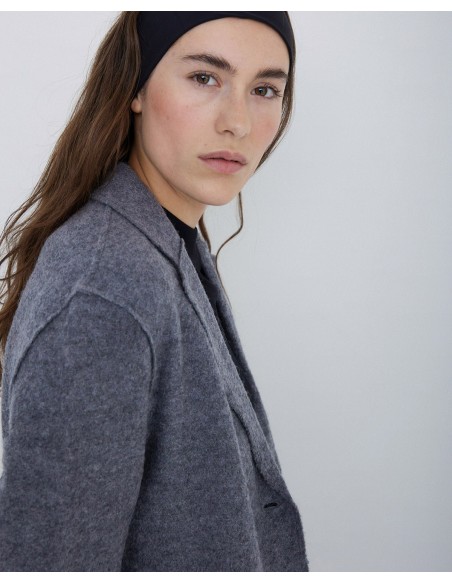 Abrigo Largo de Lana "Isola" gris