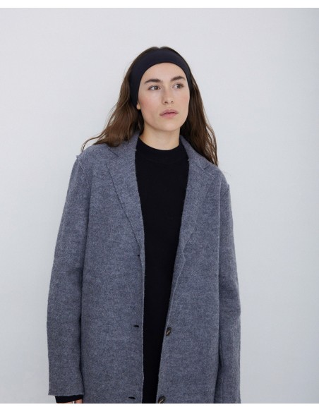 Abrigo Largo de Lana "Isola" gris