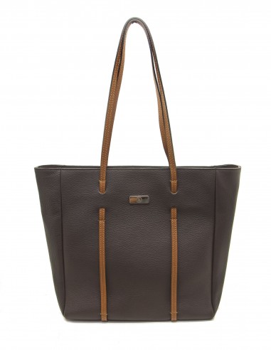 Bolso Kalesa de Piel Vacuno con Cremallera Marrón
