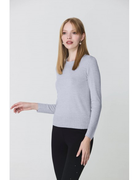 Jersey Escorpion cuello redondo color  gris