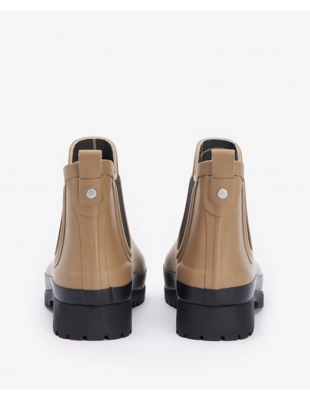 Barbour Mallow Chelsea Welly - Arena y Negro (vista posterior) Barbour Mallow Chelsea Welly - Arena y Negro (vista posterior)