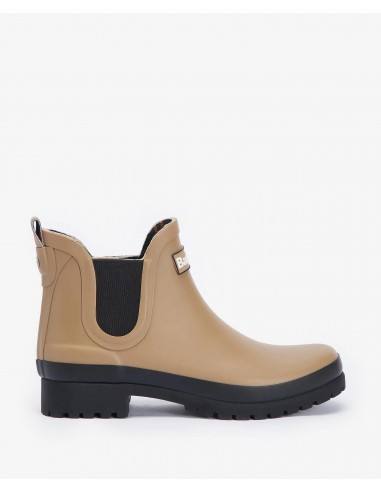 Barbour Mallow Chelsea Welly - Arena y Negro (vista lateral de una de las botas)