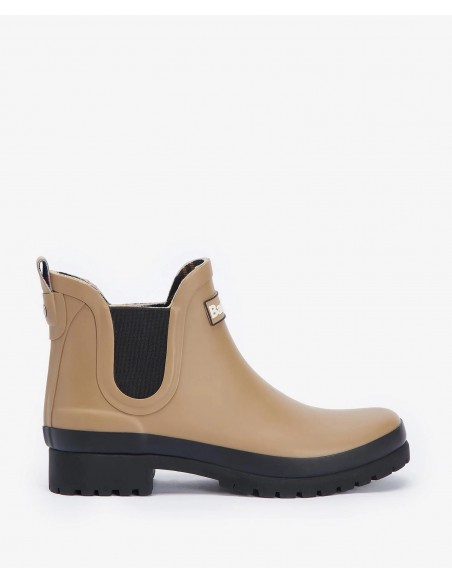 Barbour Mallow Chelsea Welly - Arena y Negro (vista lateral de una de las botas) Barbour Mallow Chelsea Welly - Arena y Negro (vista lateral de una de las botas)