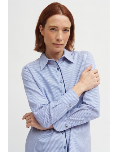 Camisa "Meyer" Azul Medio 100% Algodón - Tinta y Bariloche