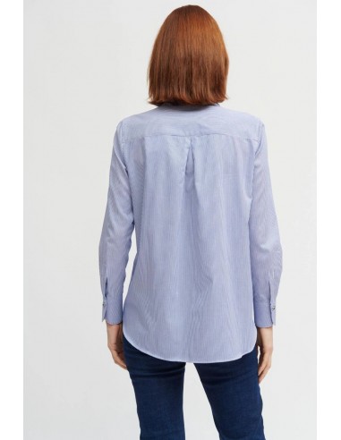 Camisa "Meyer" Azul Medio 100% Algodón - Tinta y Bariloche (vista posterior)