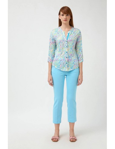 Camisa Lana Multicolor – Estampada y fluida con tejido de punto