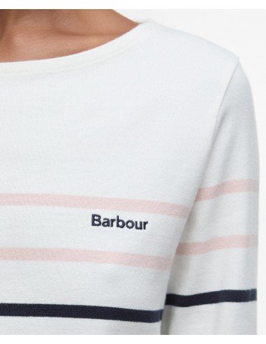 Barbour® Hawkins Striped Top - detalle del logo bordado en el pecho
