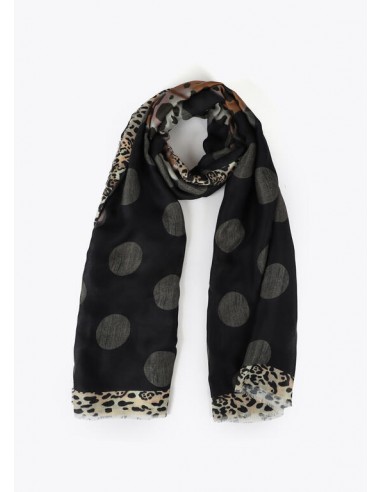 Foulard estampado topos con leopardo de Lola Casademunt