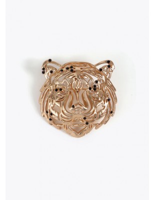 Broche cabeza de tigre dorado de Lola Casademunt