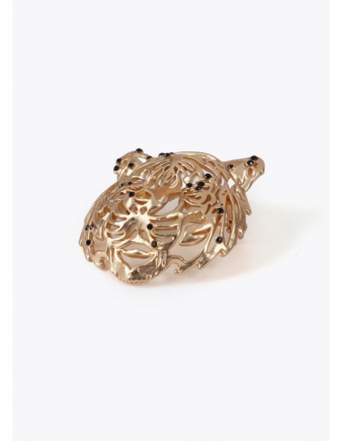 Broche cabeza de tigre dorado de Lola Casademunt