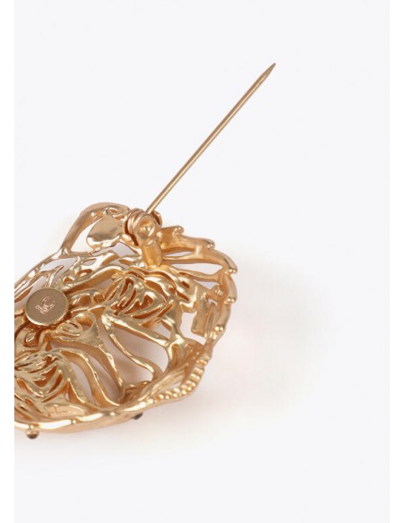 Broche cabeza de tigre dorado de Lola Casademunt Broche cabeza de tigre dorado de Lola Casademunt