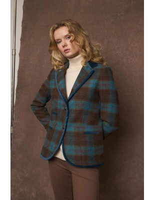Chaqueta Etrusca de cuadros – Tinta y Bariloche