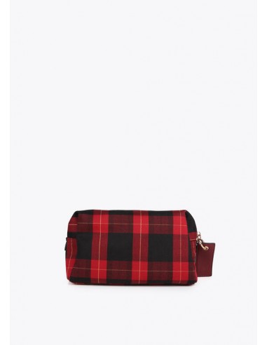 Neceser de cuadros rojo y negro Lola Casademunt